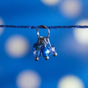 Bouquet de perles - bleu & bleu gris - supplément