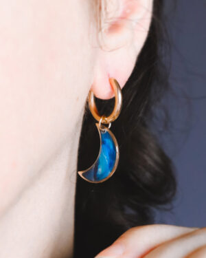 Boucles d'oreilles à personnaliser - Lune dorée
