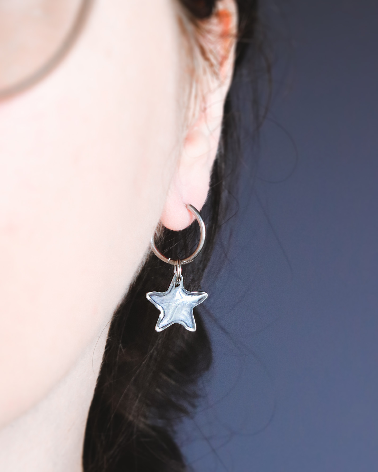 Boucles d'oreilles à personnaliser - Étoile argentée – Image 9