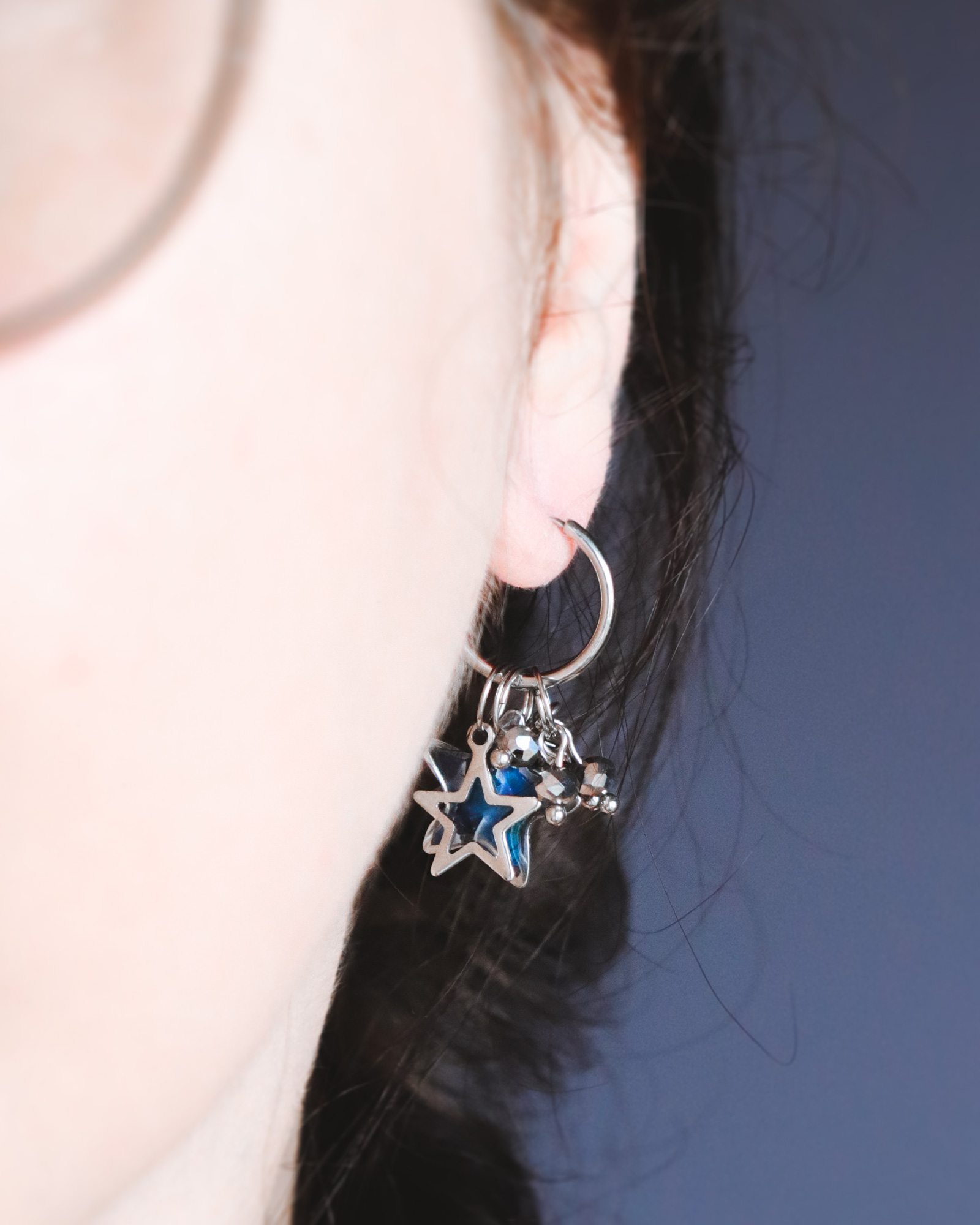 Boucles d'oreilles à personnaliser - Étoile argentée – Image 7