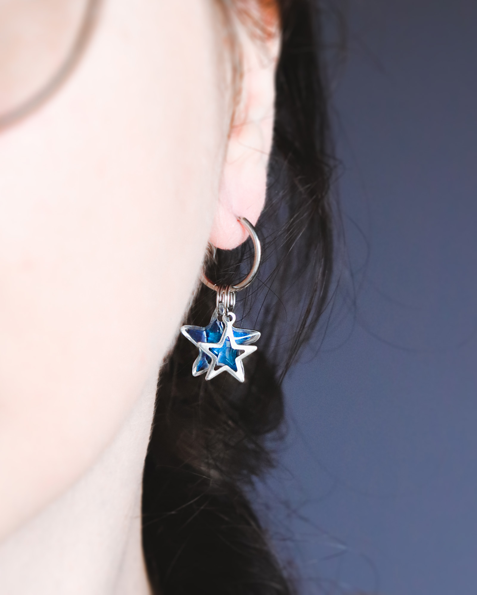 Boucles d'oreilles à personnaliser - Étoile argentée – Image 6