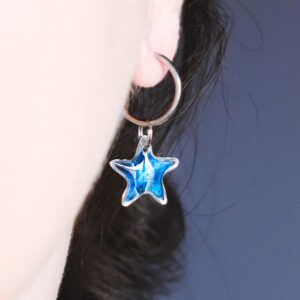 Boucles d'oreilles à personnaliser - Étoile argentée