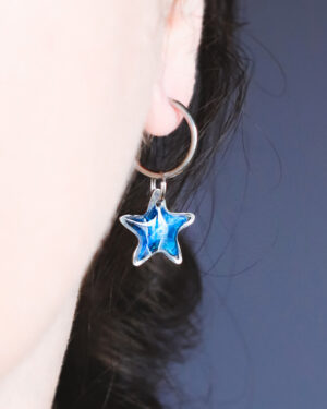 Boucles d'oreilles à personnaliser - Étoile argentée