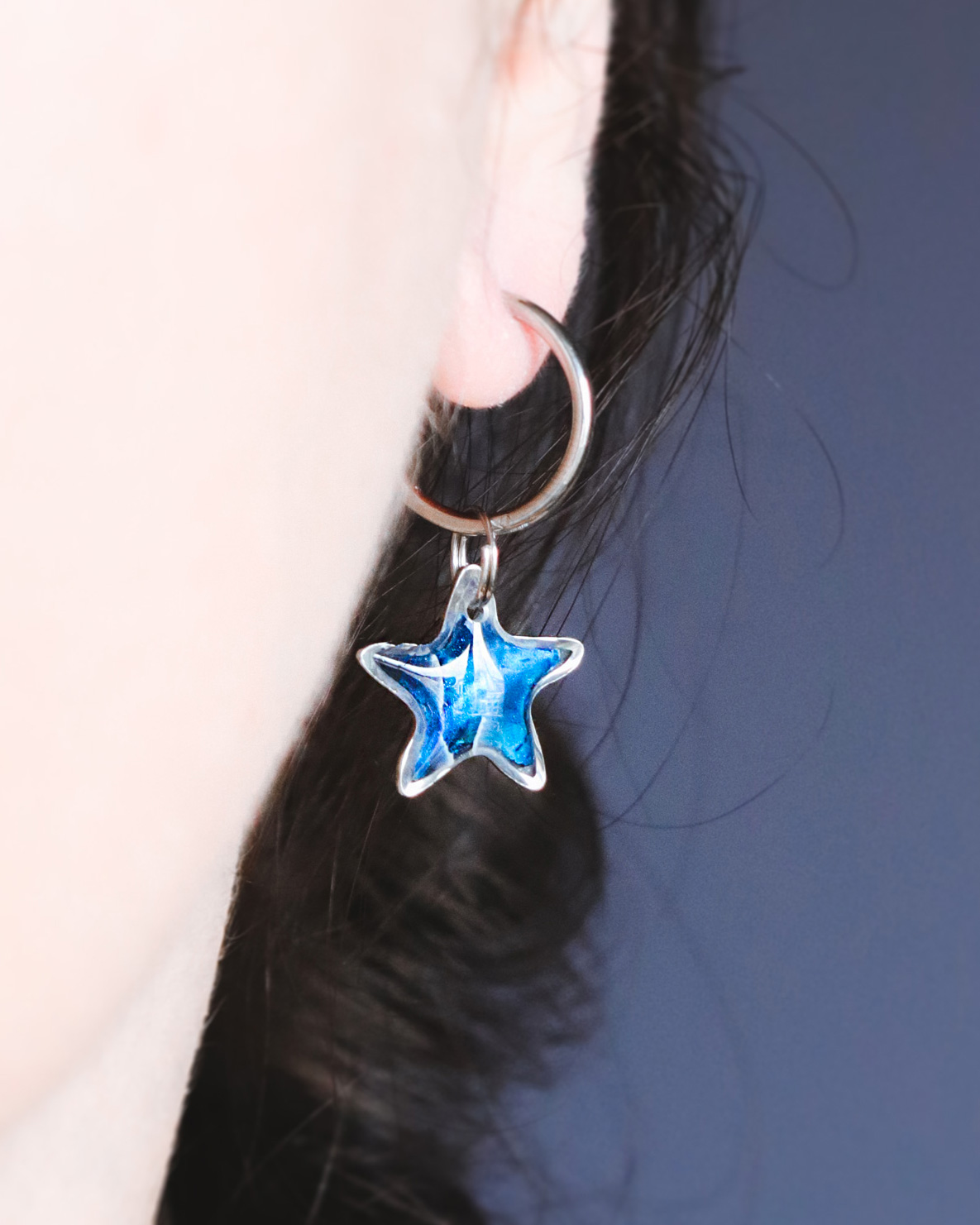 Boucles d'oreilles à personnaliser - Étoile argentée