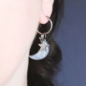 Boucles d'oreilles à personnaliser - Lune argentée