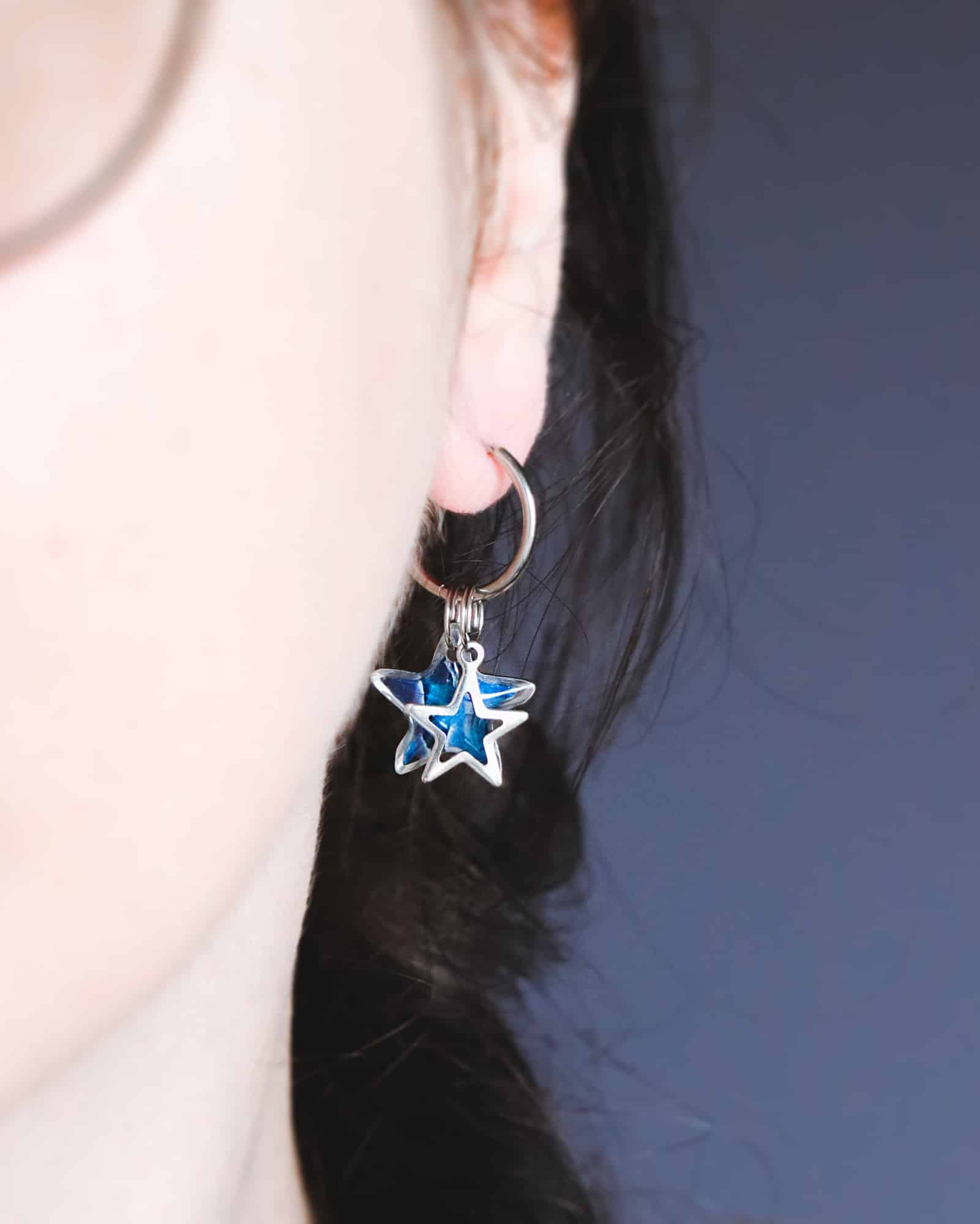 Boucles d'oreilles à personnaliser "Étoile argentée" – Image 6