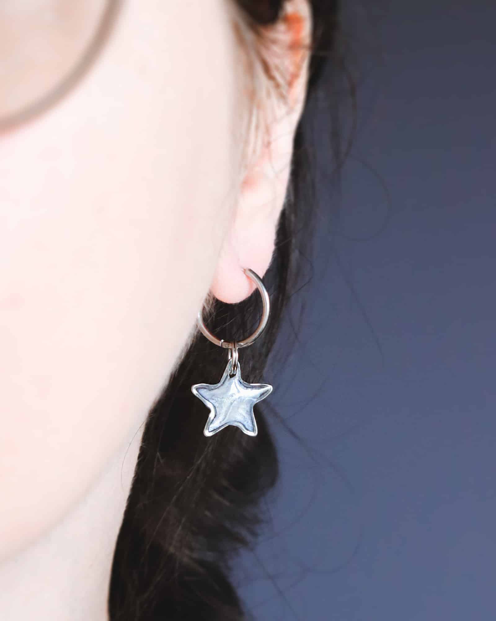 Boucles d'oreilles à personnaliser "Étoile argentée" – Image 9