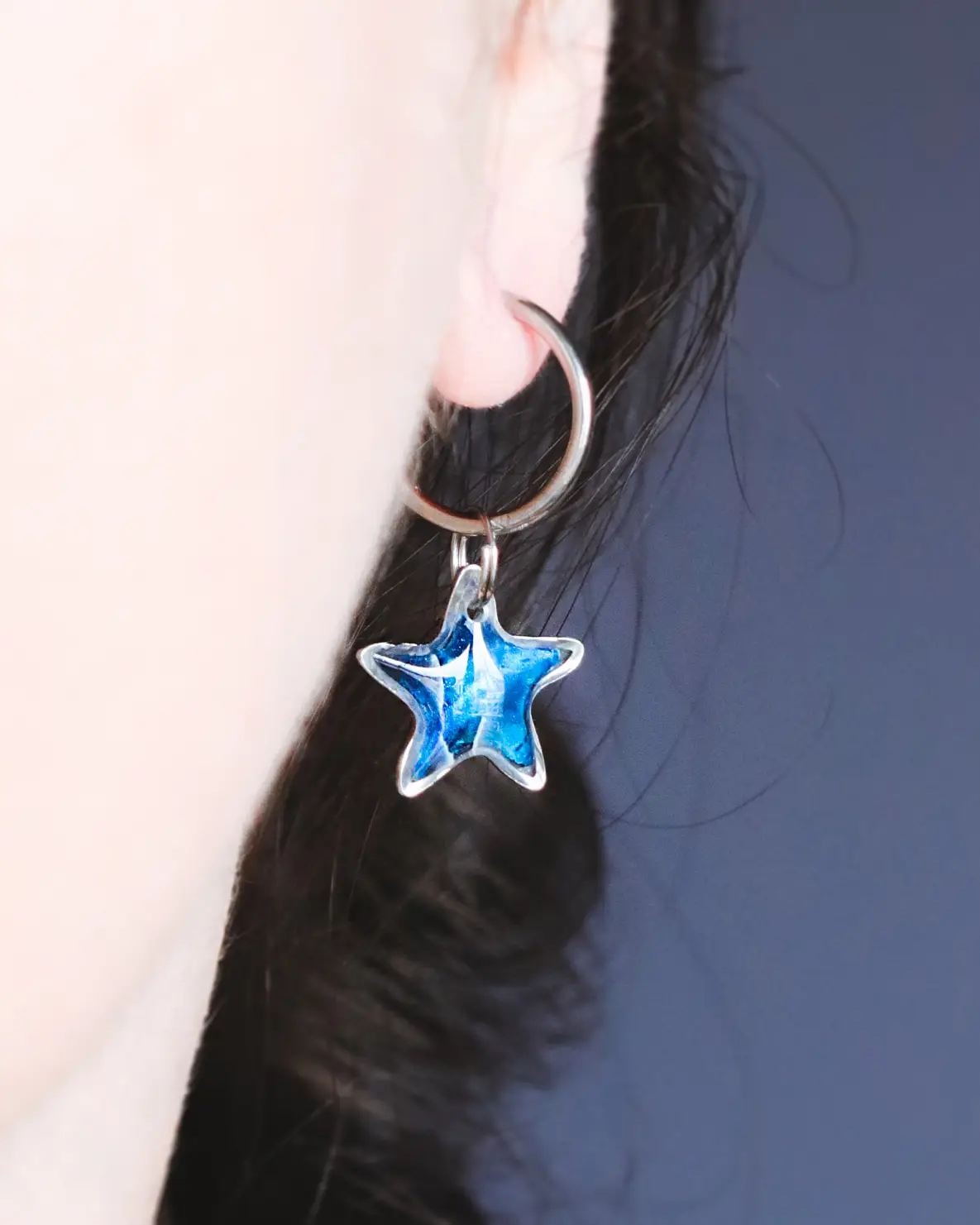 Boucles d'oreilles à personnaliser "Étoile argentée"