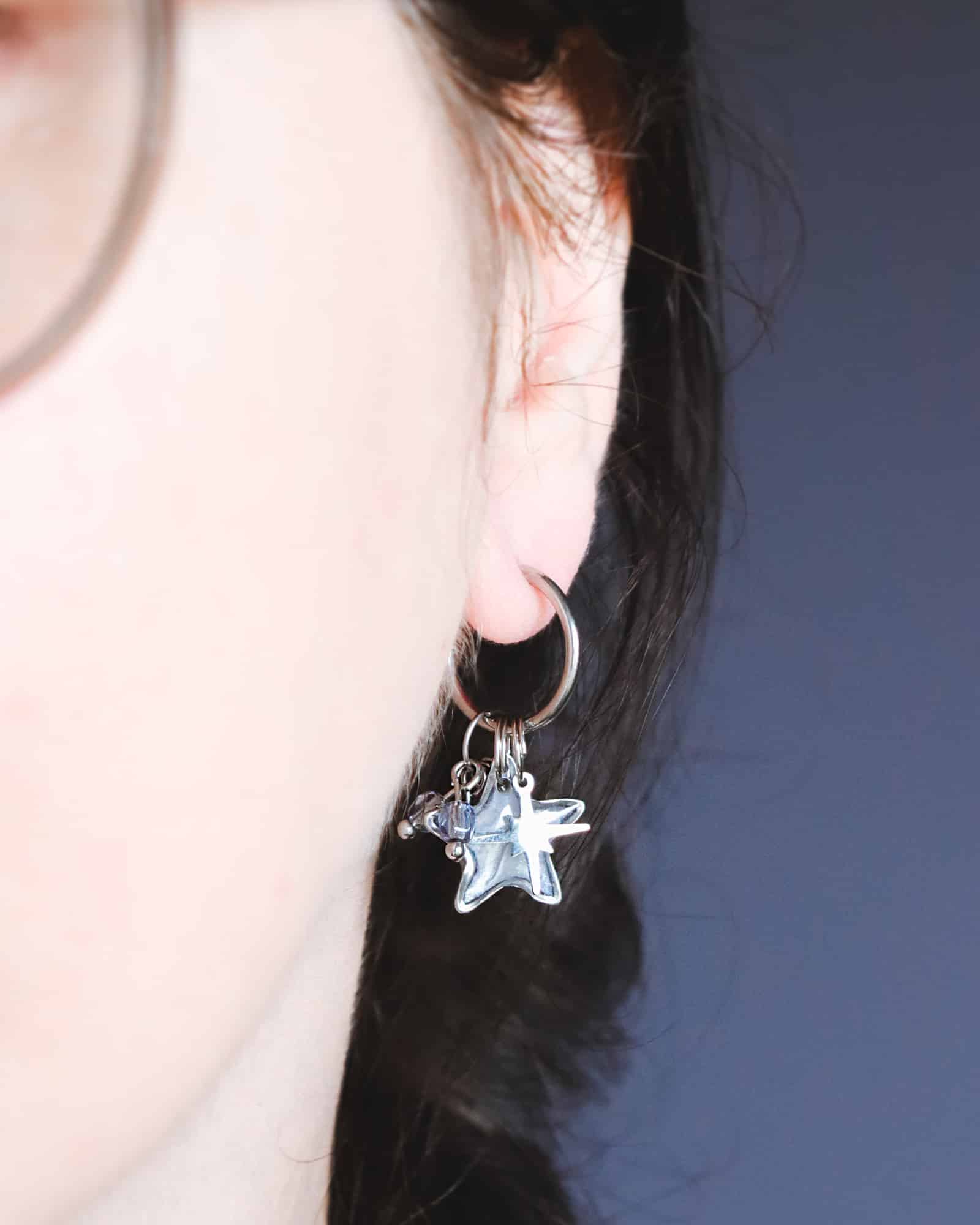 Boucles d'oreilles à personnaliser "Étoile argentée" – Image 11