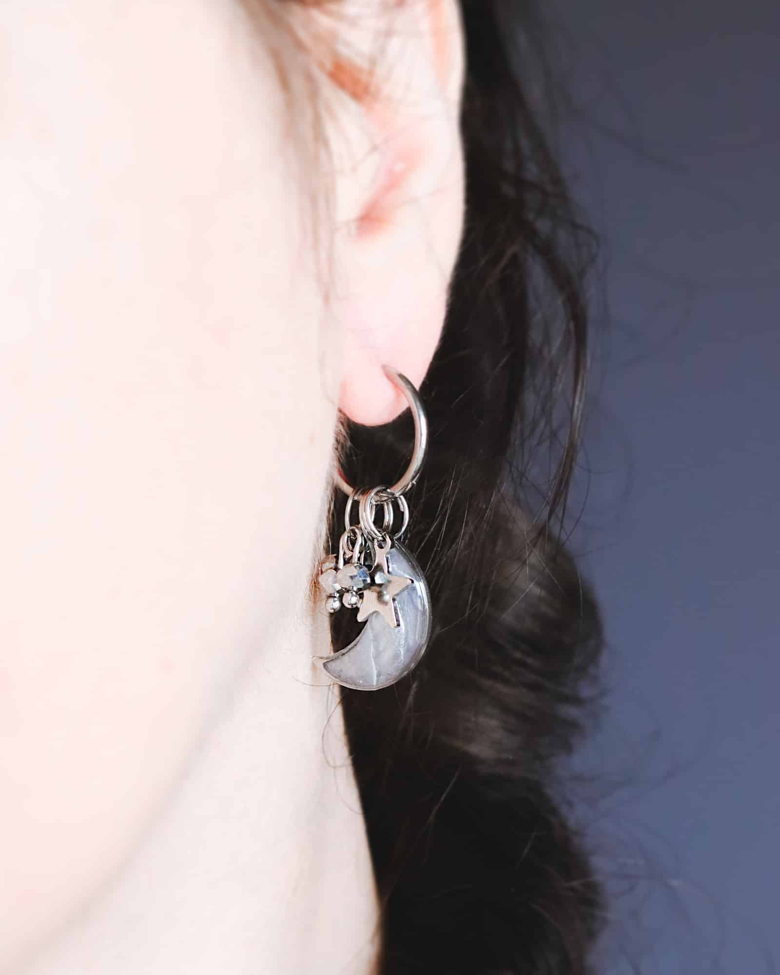 Boucles d'oreilles à personnaliser "Lune argentée" – Image 10