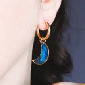 Boucles d'oreilles à personnaliser - Lune dorée