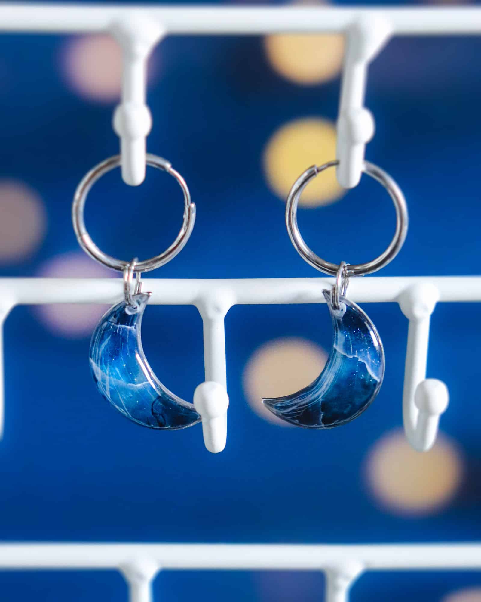 Boucles d'oreilles à personnaliser "Lune argentée" – Image 3