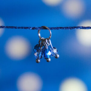 Bouquet de perles - bleu & bleu gris - supplément