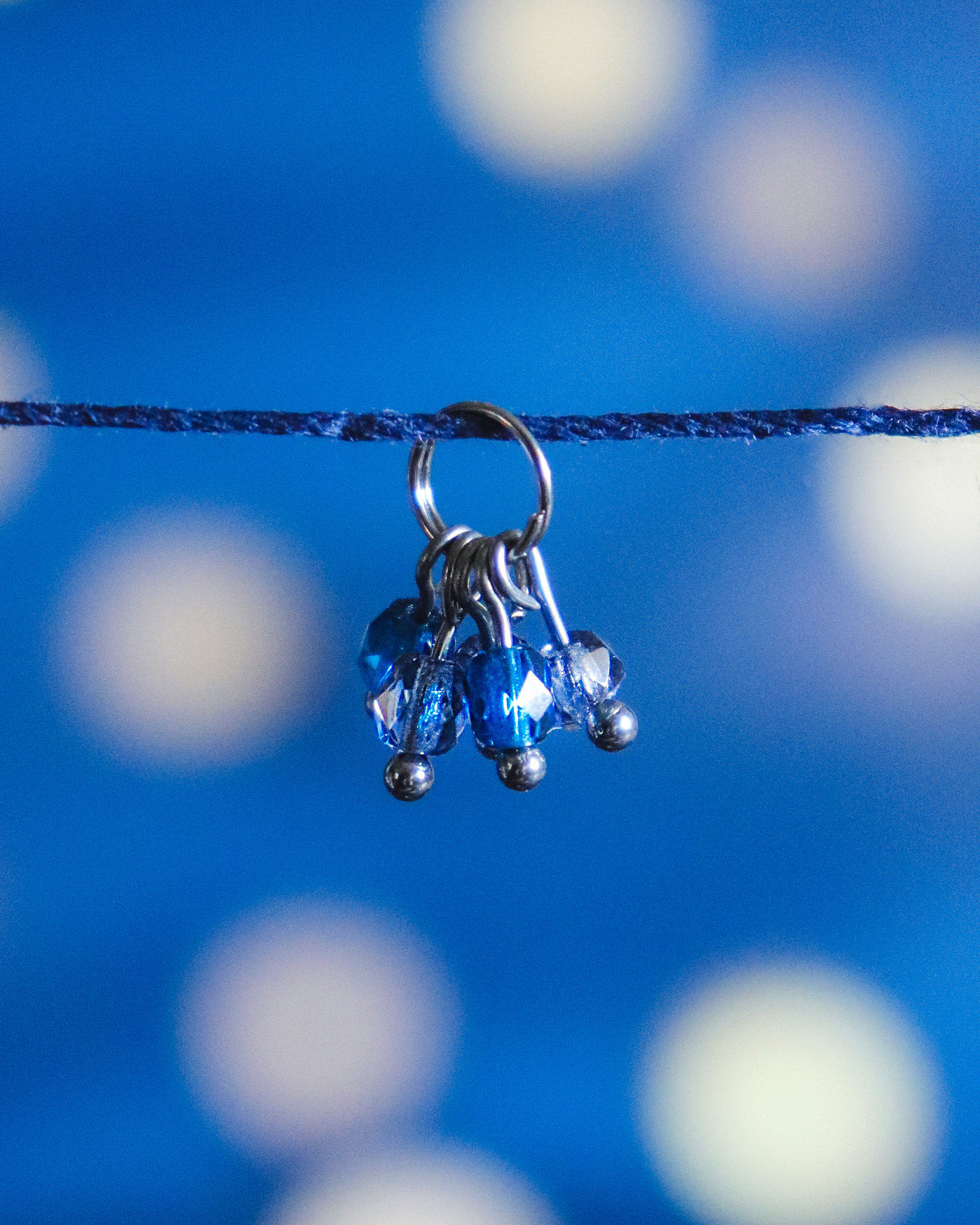 Bouquet de perles - bleu & bleu gris - supplément