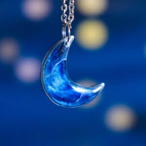 Collier à personnaliser - Lune argentée