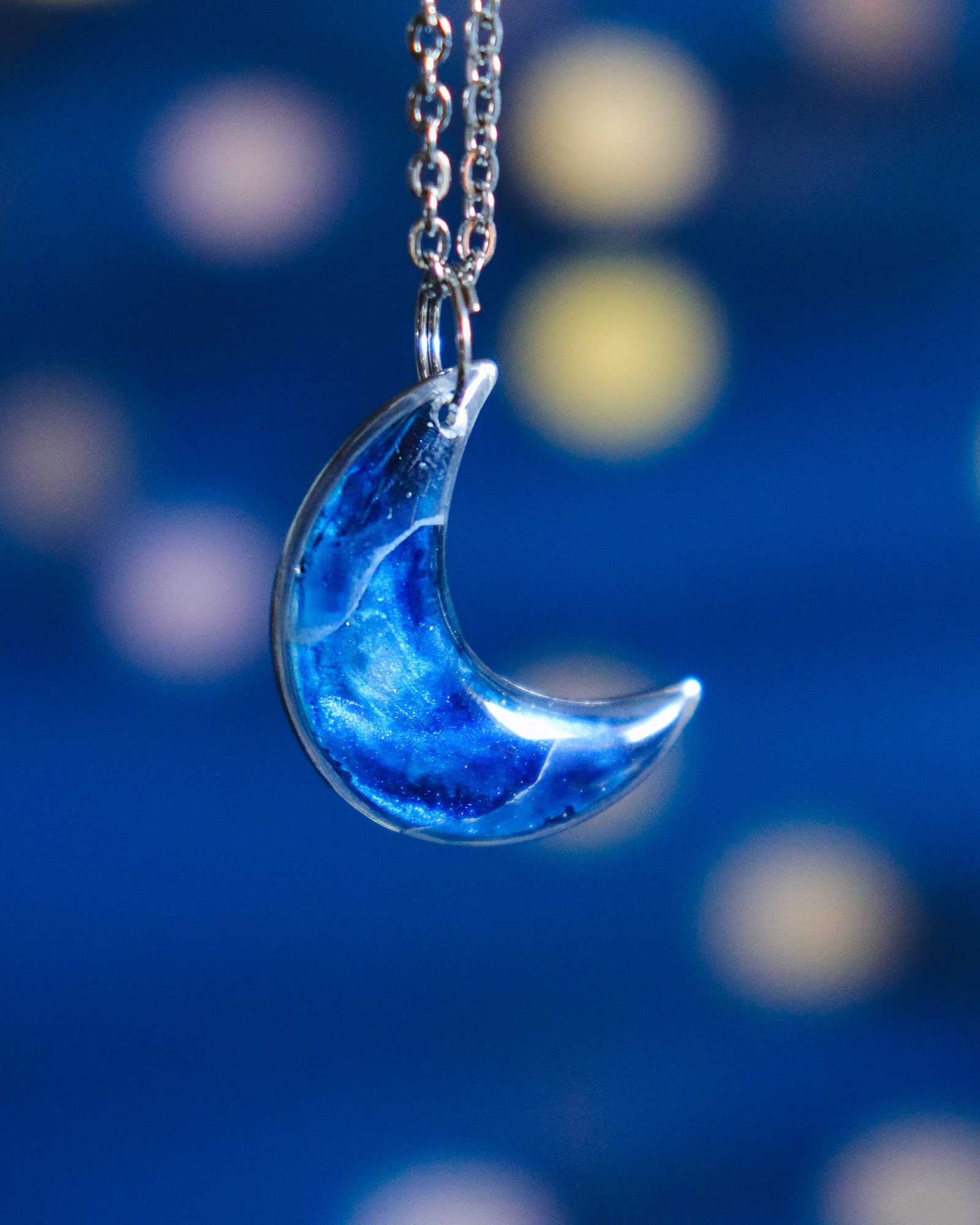 Collier à personnaliser "Lune argentée"