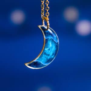 Collier à personnaliser "Lune dorée"