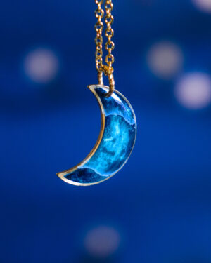 Collier à personnaliser - Lune dorée