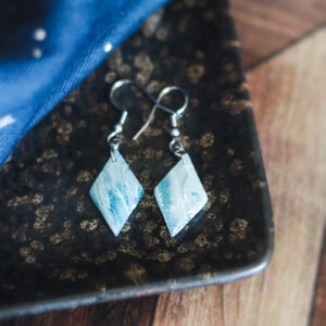 Boucles d'oreilles "Bleu Neige"