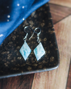 Boucles d'oreilles "Bleu Neige"