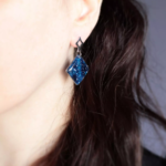 Boucles d'oreilles "La Nuit" losange - Rue de Minuit