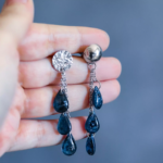 Boucles d'oreilles "La Nuit" cascade - Rue de Minuit