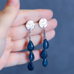 Boucles d'oreilles "La Nuit" cascade - Rue de Minuit