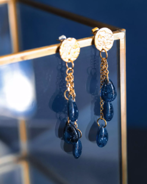 Boucles d'oreilles "La Nuit" cascade - Rue de Minuit