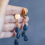 Boucles d'oreilles "La Nuit" cascade - Rue de Minuit