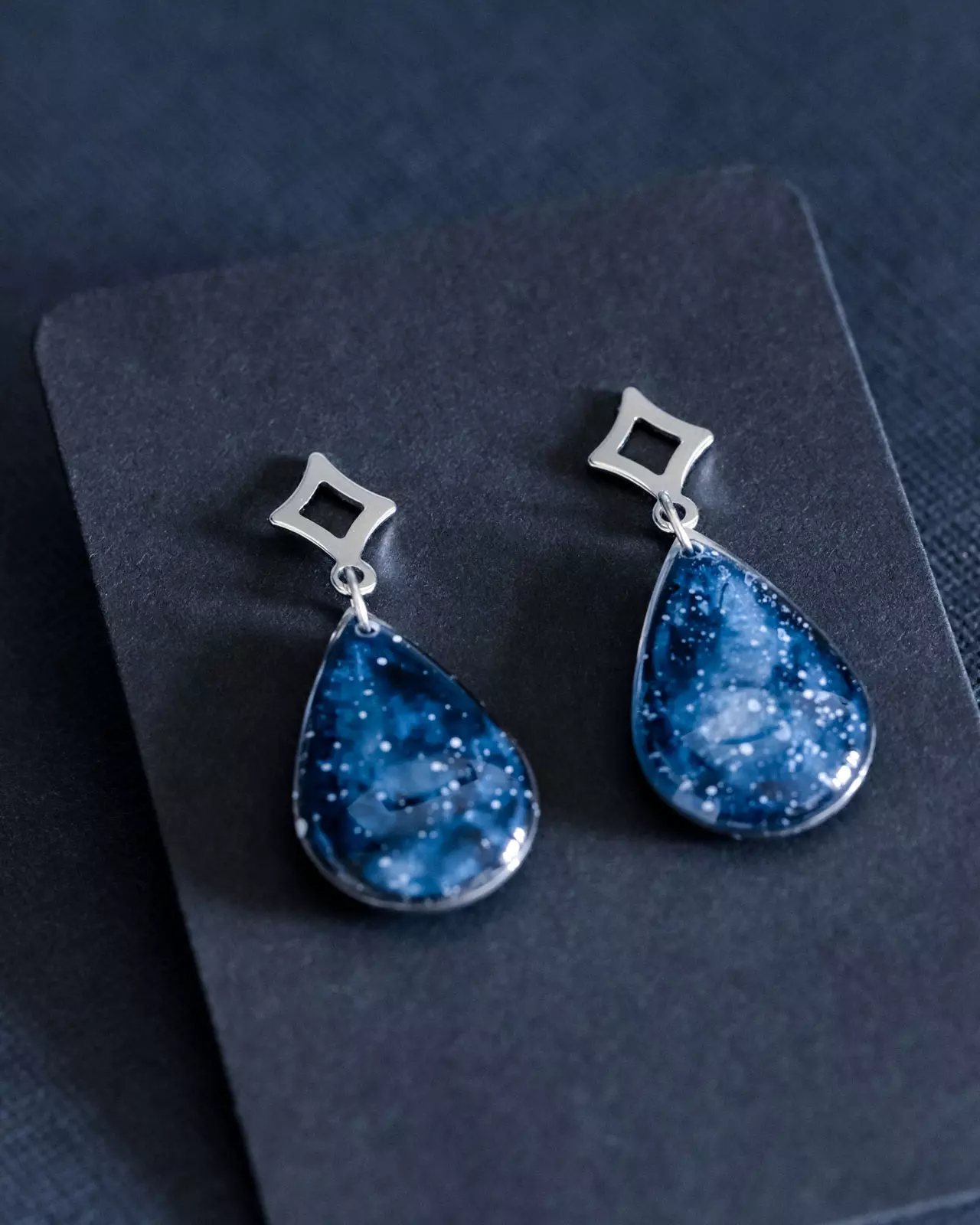 Boucles d'oreilles "La Nuit" goutte - Rue de Minuit