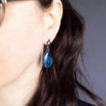 Boucles d'oreilles "La Nuit" goutte - Rue de Minuit