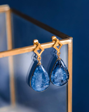 Boucles d'oreilles "La Nuit" goutte - Rue de Minuit