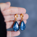 Boucles d'oreilles "La Nuit" goutte - Rue de Minuit