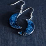 Boucles d'oreilles "La Nuit" lune - Rue de Minuit