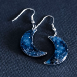 Boucles d'oreilles "La Nuit" lune - Rue de Minuit