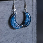 Boucles d'oreilles "La Nuit" lune - Rue de Minuit