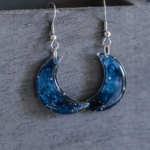 Boucles d'oreilles "La Nuit" lune - Rue de Minuit