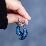 Boucles d'oreilles "La Nuit" lune - Rue de Minuit