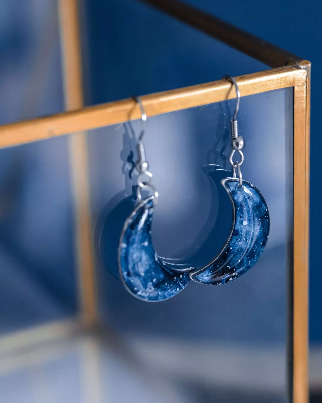 Boucles d'oreilles "La Nuit" lune - Rue de Minuit