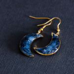 Boucles d'oreilles "La Nuit" lune - Rue de Minuit