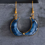 Boucles d'oreilles "La Nuit" lune - Rue de Minuit