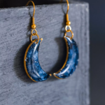 Boucles d'oreilles "La Nuit" lune - Rue de Minuit