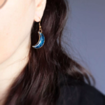 Boucles d'oreilles "La Nuit" lune - Rue de Minuit