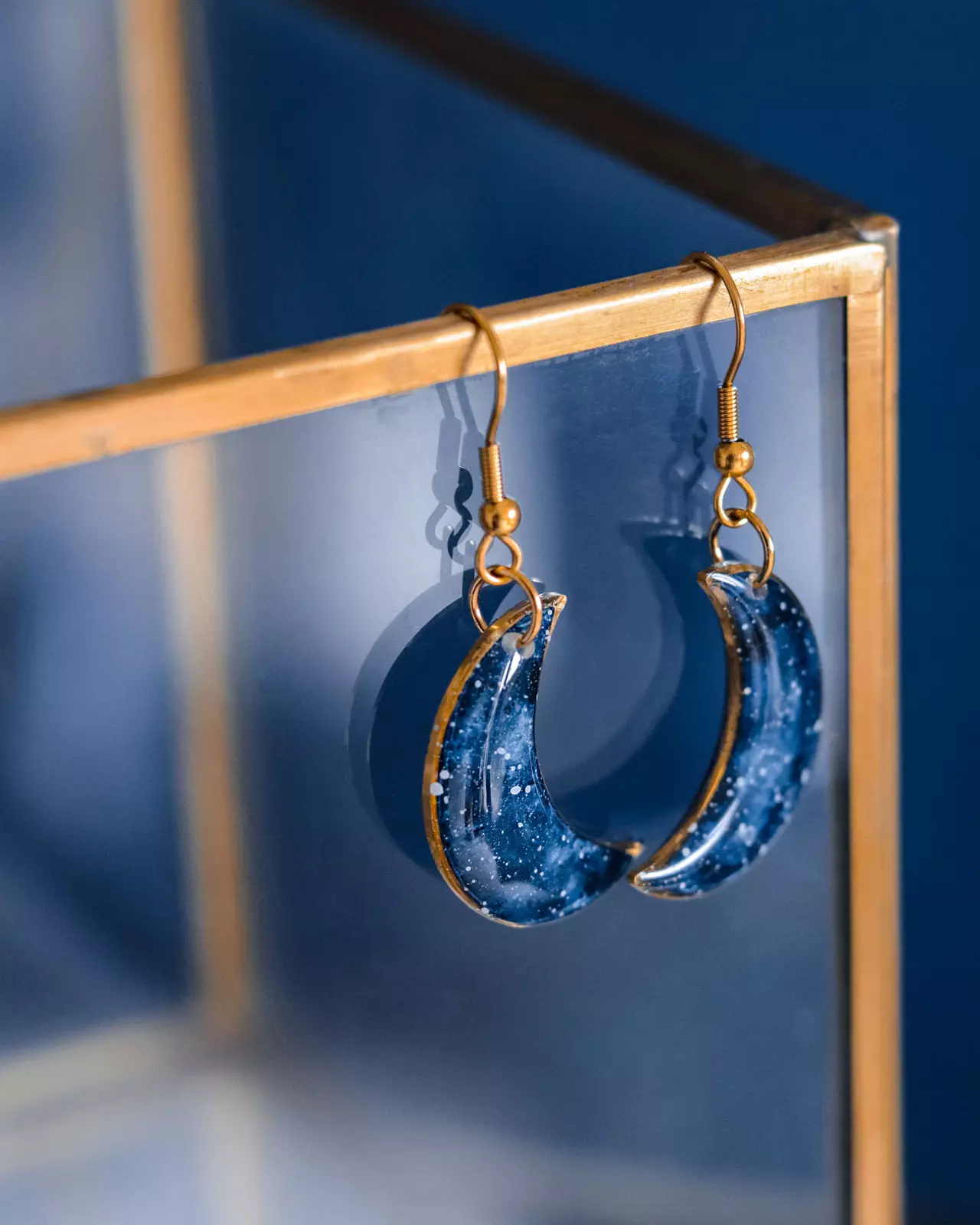 Boucles d'oreilles "La Nuit" lune - Rue de Minuit