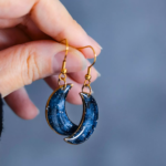 Boucles d'oreilles "La Nuit" lune - Rue de Minuit