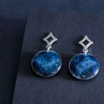 Boucles d'oreilles "La Nuit" rond - Rue de Minuit