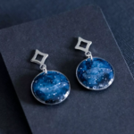 Boucles d'oreilles "La Nuit" rond - Rue de Minuit