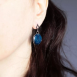 Boucles d'oreilles "La Nuit" rond - Rue de Minuit