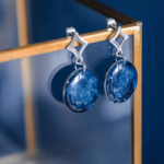 Boucles d'oreilles "La Nuit" rond - Rue de Minuit