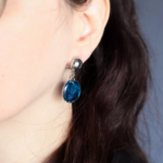 Boucles d'oreilles "La Nuit" rond - Rue de Minuit